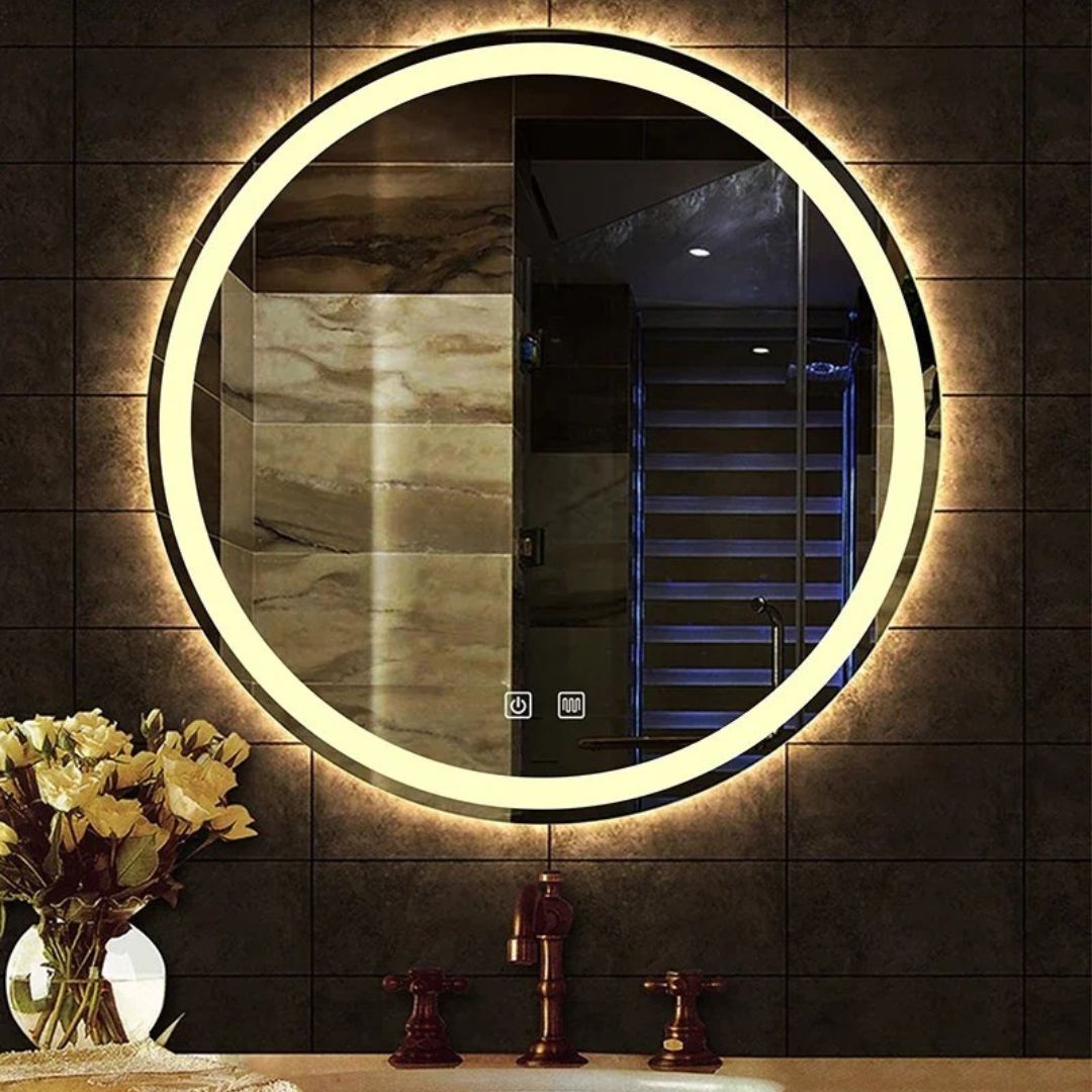 Espelho de casa de banho Moderno, Multifunctional, Iluminado por LED e Anti-Vapor