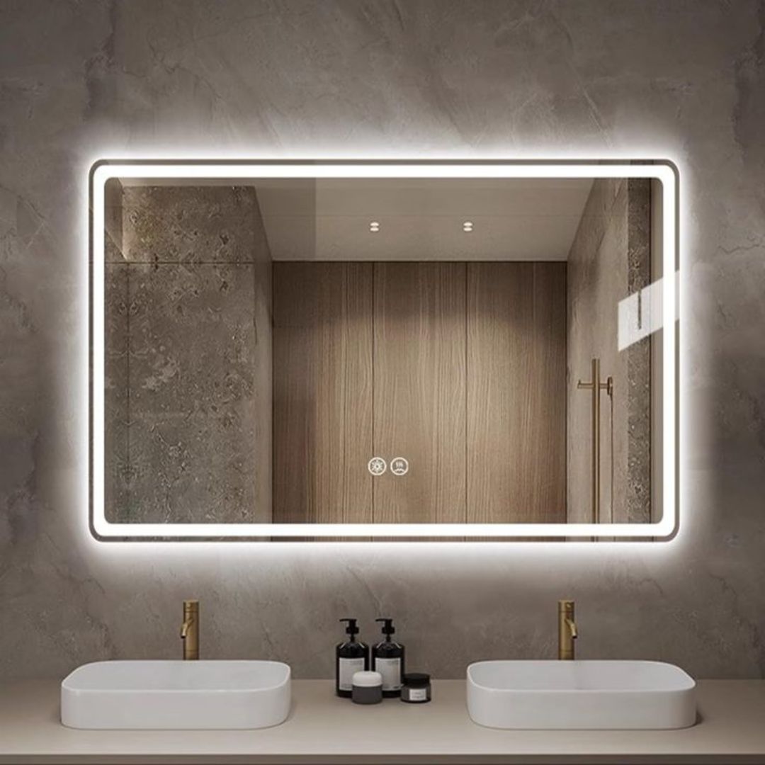 Espelho de casa de banho Moderno, Multifunctional, Iluminado por LED e Anti-Vapor