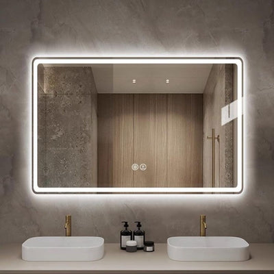 Espelho de casa de banho Moderno, Multifunctional, Iluminado por LED e Anti-Vapor