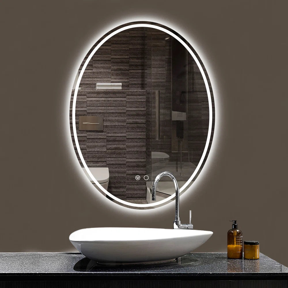 Espelho de casa de banho Moderno, Multifunctional, Iluminado por LED e Anti-Vapor
